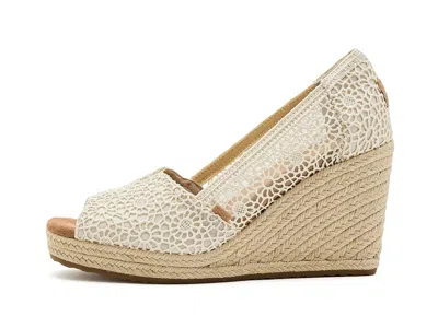 Toms Women's Essential Wedge Moroccan Crochet In Brown