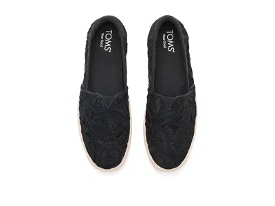 Toms Valencia Platform Espadrille In Black