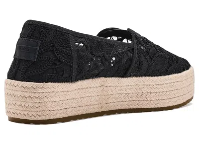 Toms Valencia Platform Espadrille In Black