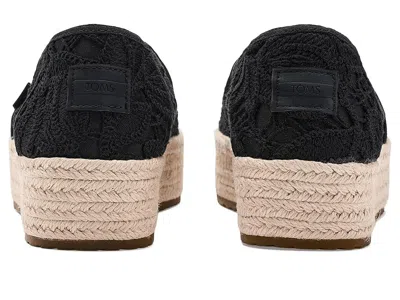 Toms Valencia Platform Espadrille In Black