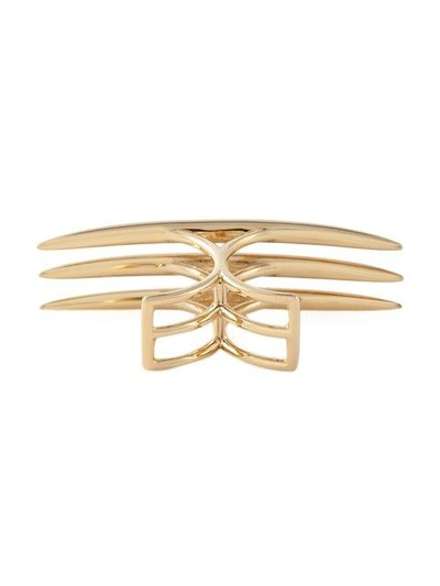 Shop Shaun Leane 'quill' Crossover Ring In Metallic