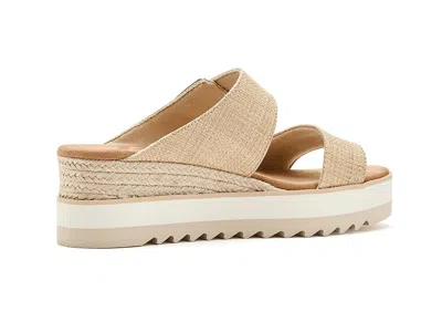 Toms Women's Diana Mule Buckle Wedge Sandal Almond Raffia In Brown