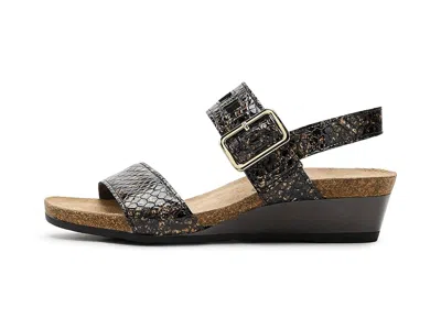 Naot Dynasty Wedge Sandal In Black