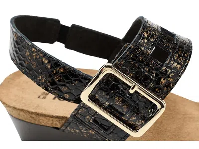 Naot Dynasty Wedge Sandal In Black