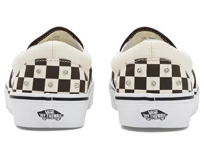 Vans Ua Classic Slip-on Stackform Checkerboard Sneakers In Black