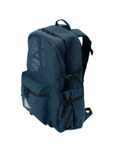 And Wander 3d Mesh Backpack In Blue