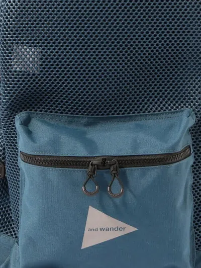 And Wander 3d Mesh Backpack In Blue