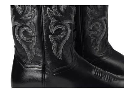 Dan Post Mens Winston Flat Heel Cowboy Boots In Black