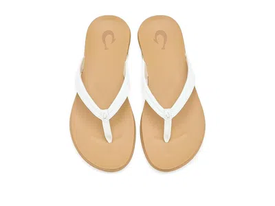 Olukai Honu Flip Flop In White