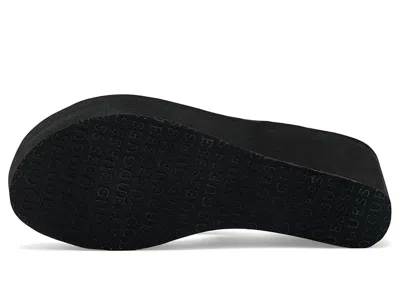 Guess Sutton Platform Wedge Sandal In Black