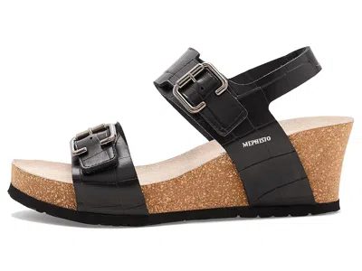 Mephisto Lissandra Platform Wedge Sandal In Black