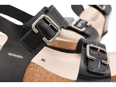 Mephisto Lissandra Platform Wedge Sandal In Black