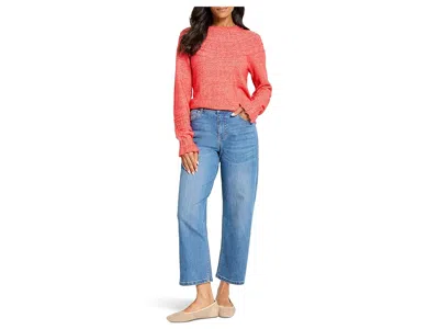 Nic + Zoe Textural Dot Cozy Sweater In Red