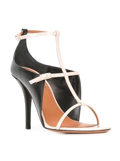 Shop Givenchy Monochrome Cage Sandals In Black