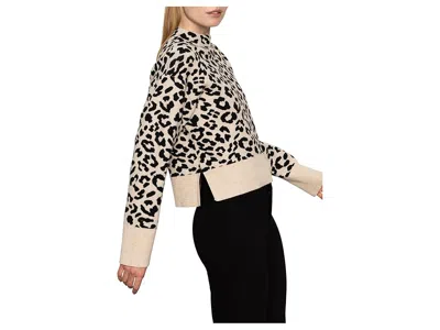 Sanctuary Soft Touch Popover Spots Sweater In Leopard In Multi