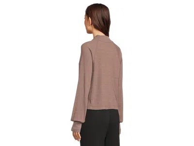 Michael Stars Norma Mock Neck Pullover In Brown