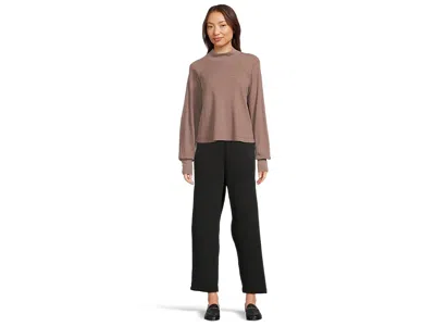 Michael Stars Norma Mock Neck Pullover In Brown
