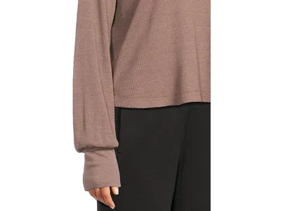 Michael Stars Norma Mock Neck Pullover In Brown