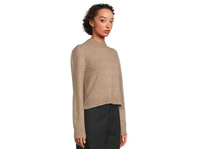 Michael Stars Genova Puff Sleeve Pullover In Brown