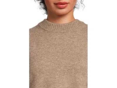 Michael Stars Genova Puff Sleeve Pullover In Brown