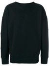 Faith Connexion Distressed Cotton Sweatshirt In Black