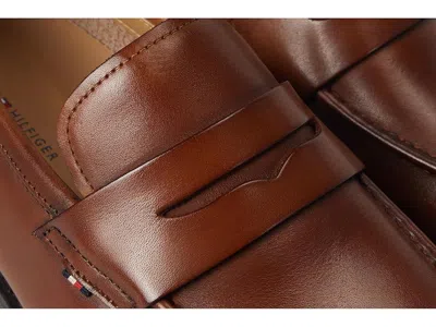 Tommy Hilfiger Smooth Leather Loafer In Brown