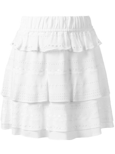 Iro Ruffled Layered Skirt In White