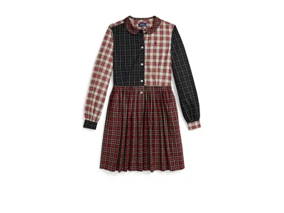 Polo Ralph Lauren Kids' Ralph Lauren Plaid Cotton Poplin Shirtdress In Multi
