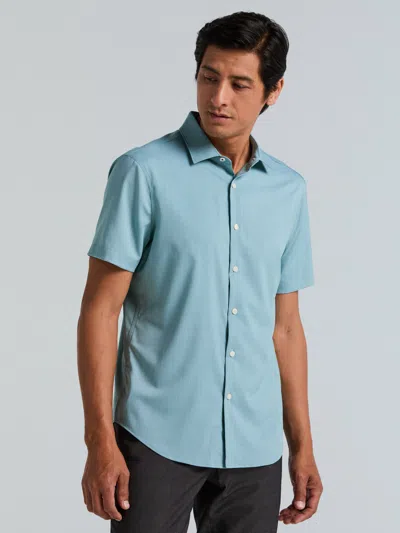 Perry Ellis Men's Slim-fit Short-sleeve Shirt In Blue