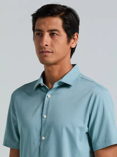Perry Ellis Men's Slim-fit Short-sleeve Shirt In Blue