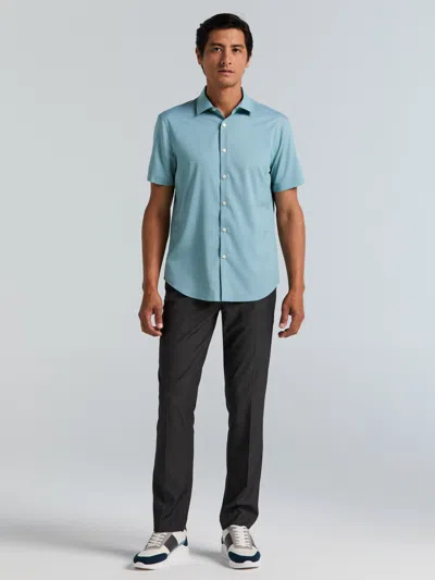 Perry Ellis Men's Slim-fit Short-sleeve Shirt In Blue