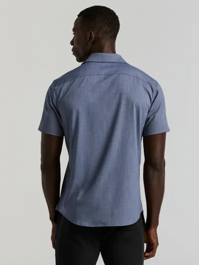 Perry Ellis Men's Slim-fit Short-sleeve Shirt In Blue