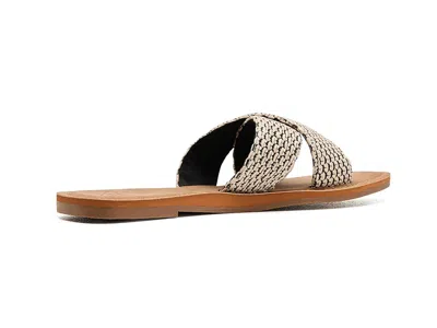 Roxy Andreya Raffia Slide Sandal In Brown
