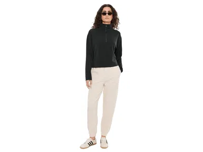 Prana Shea Soft Relaxed Half Zip Pullover In Black
