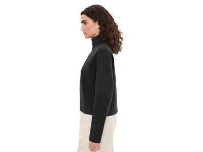 Prana Shea Soft Relaxed Half Zip Pullover In Black