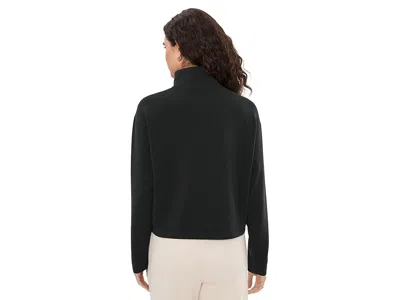 Prana Shea Soft Relaxed Half Zip Pullover In Black