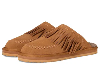 Free People Fallon Fringe Mules In Brown | ModeSens
