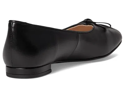 French Sole Emerald Leather Flat In Black