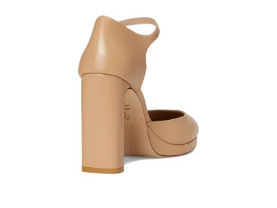 Stuart Weitzman 100mm Babette Leather Platform Pumps In Brown