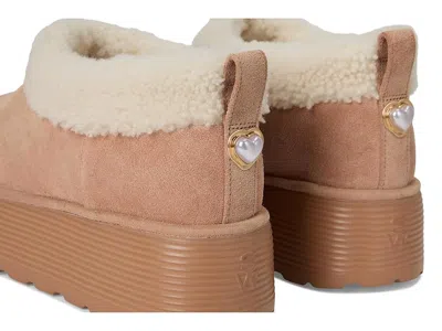 Stuart Weitzman Socharming Shearling Flatform Clogs In Brown