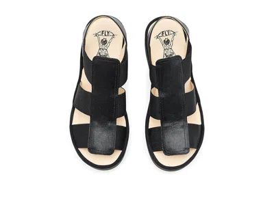 Fly London Teev Platform Sandal In Black