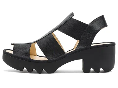 Fly London Teev Platform Sandal In Black