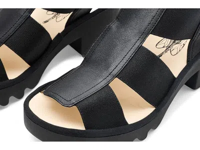 Fly London Teev Platform Sandal In Black