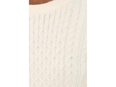 Cece Cable Knit Pullover Sweater In Neutral