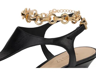 Schutz Lys Ankle Strap Wedge Sandal In Black