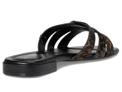 Calvin Klein Tishaly Genuine Calf Hair Slide Sandal In Animal Print