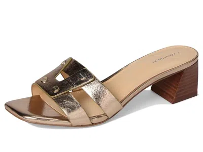 Calvin Klein Andrae Slide Sandal In Gold
