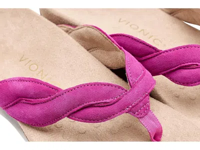 Vionic Bella Braid Thong Sandals In Pink