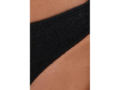 Nike Swim Solid Color Bikini With Printed Logo In Black