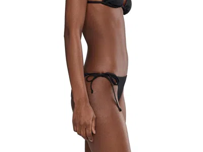 Nike Effortless Essential Tie String Bikini Bottom In Black